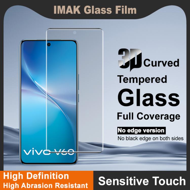 For vivo V60 5G Global imak No Edge Version 3D Curved Full Screen Tempered Glass Film