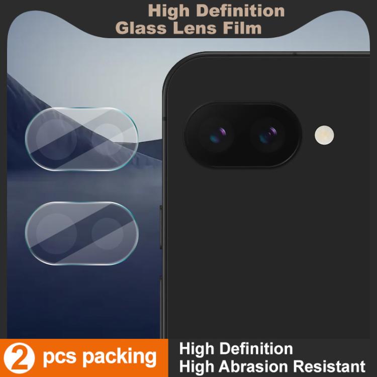 For Google Pixel 9a 2pcs/Set imak HD Glass Rear Camera Lens Film