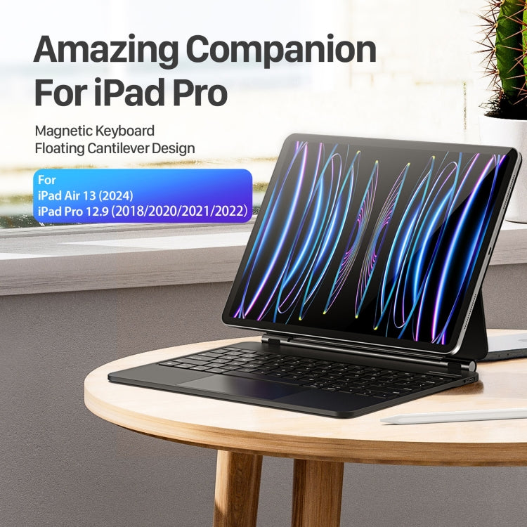DUX DUCIS MK Series Floating Magnetic Keyboard Tablet Leather Case For iPad Air 13 2024 / Pro 12.9 2022 / 2021