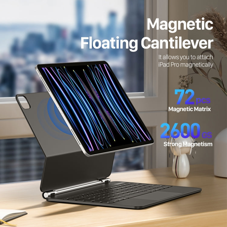 DUX DUCIS MK Series Floating Magnetic Keyboard Tablet Leather Case For iPad Air 13 2024 / Pro 12.9 2022 / 2021