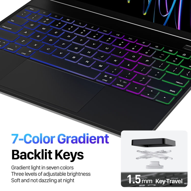 DUX DUCIS MK Series Floating Magnetic Keyboard Tablet Leather Case For iPad Air 13 2024 / Pro 12.9 2022 / 2021