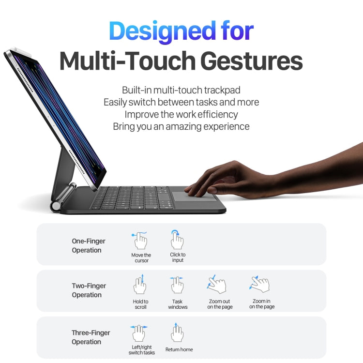 DUX DUCIS MK Series Floating Magnetic Keyboard Tablet Leather Case For iPad Air 13 2024 / Pro 12.9 2022 / 2021