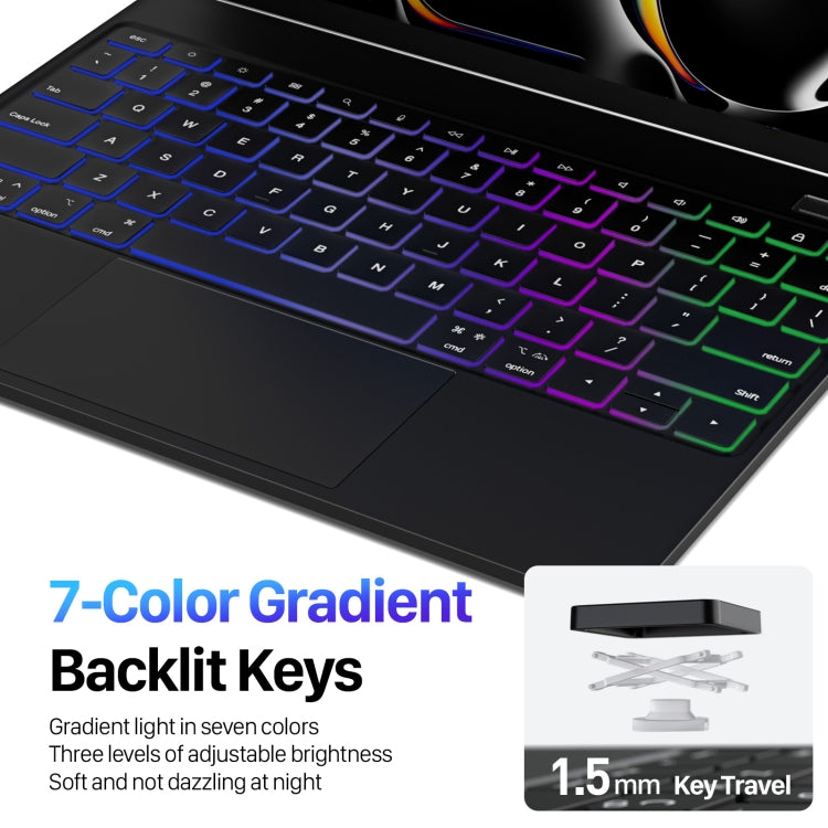 DUX DUCIS MK Series Floating Magnetic Keyboard Tablet Leather Case For iPad Pro 13 2024
