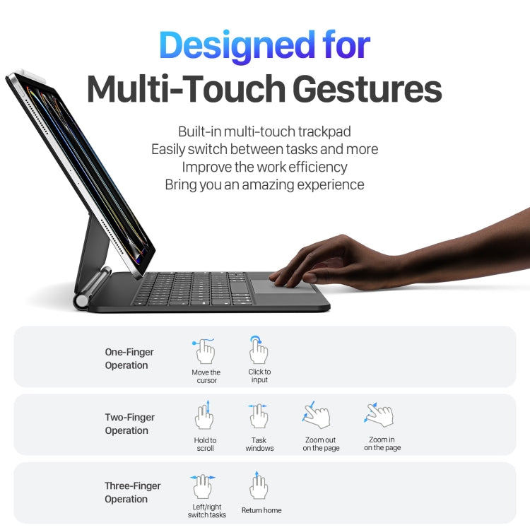 DUX DUCIS MK Series Floating Magnetic Keyboard Tablet Leather Case For iPad Pro 13 2024
