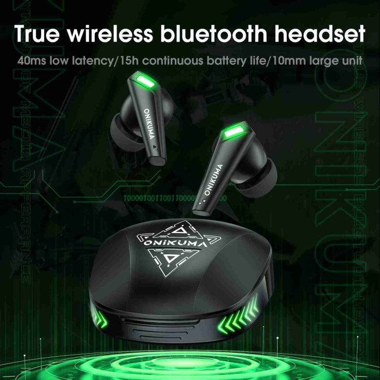 ONIKUMA T308 TWS Wireless Bluetooth 5.3 Earphone with Mic - Black