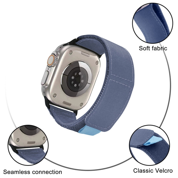 For Apple Watch Series 9 45mm Loop Woven Nylon Watch Band