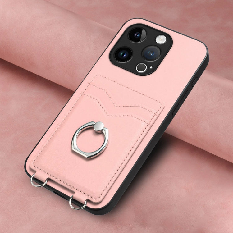 For iPhone 14 Pro R20 Ring Card Holder Phone Case