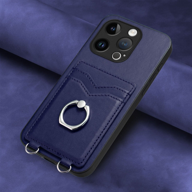 For iPhone 14 Pro R20 Ring Card Holder Phone Case