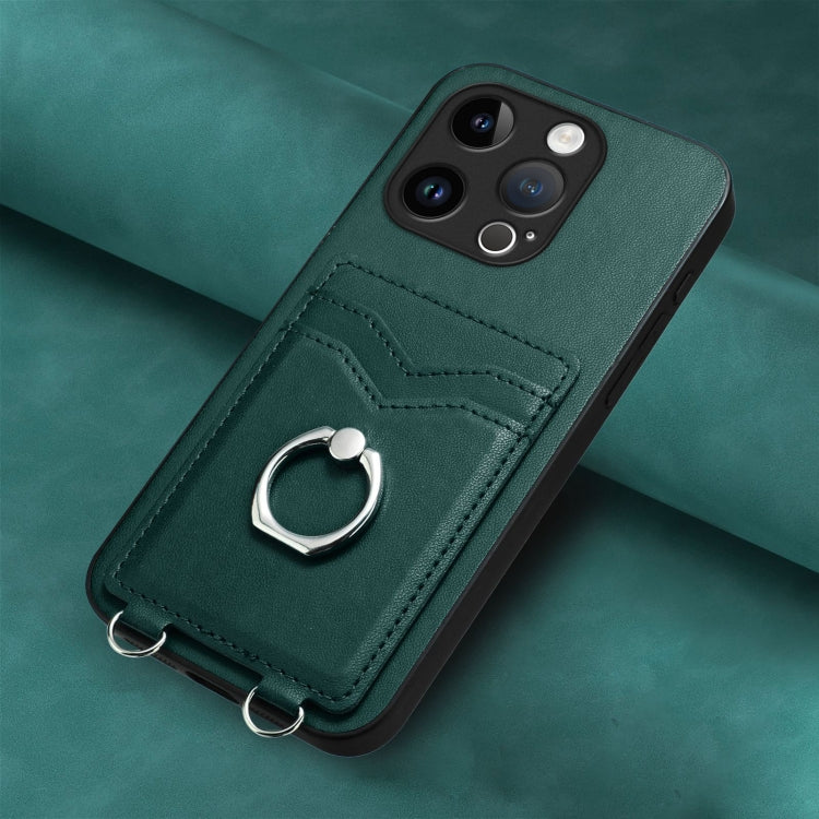 For iPhone 14 Pro R20 Ring Card Holder Phone Case