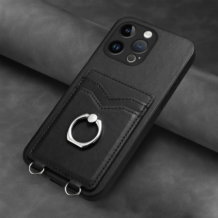 For iPhone 14 Pro Max R20 Ring Card Holder Phone Case