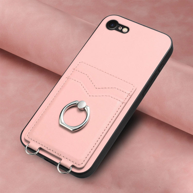 For iPhone SE 2022 / SE 2020 / 8 R20 Ring Card Holder Phone Case
