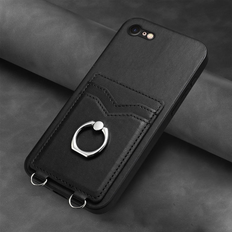 For iPhone SE 2022 / SE 2020 / 8 R20 Ring Card Holder Phone Case