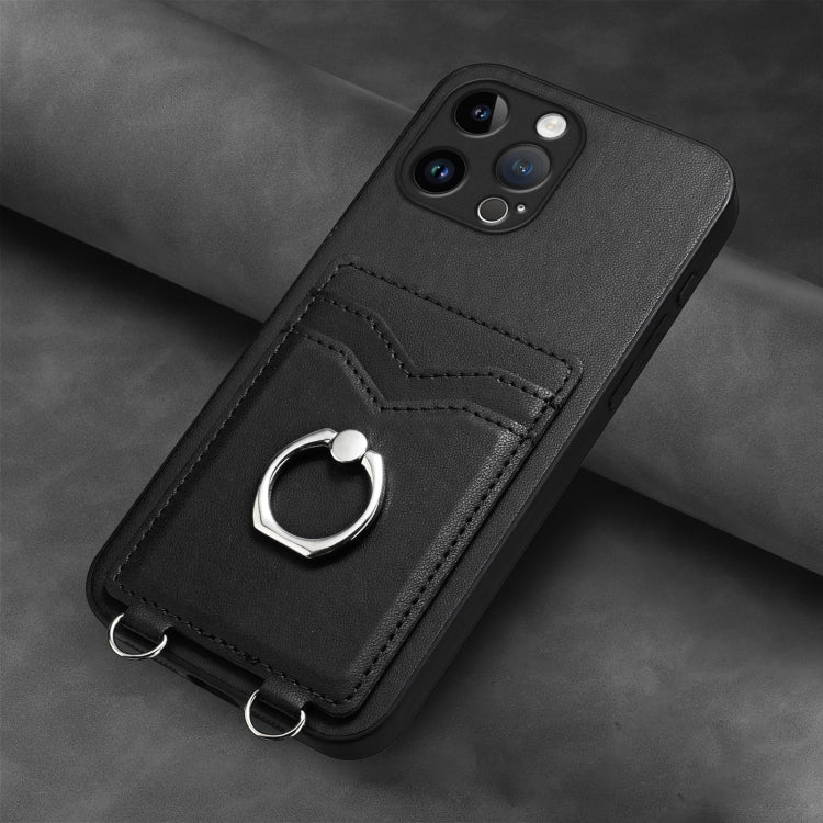 For iPhone 13 Pro Max R20 Ring Card Holder Phone Case