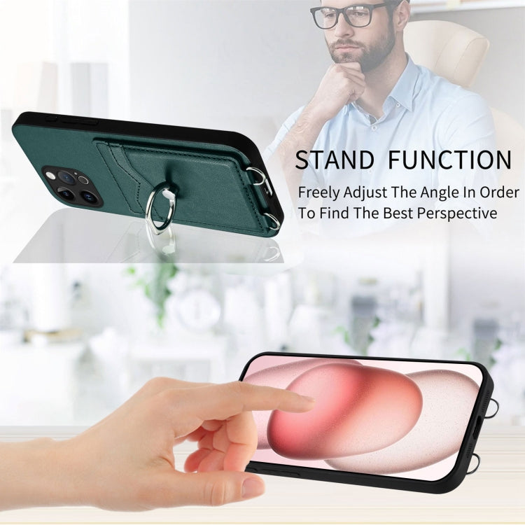 For iPhone 13 Pro Max R20 Ring Card Holder Phone Case