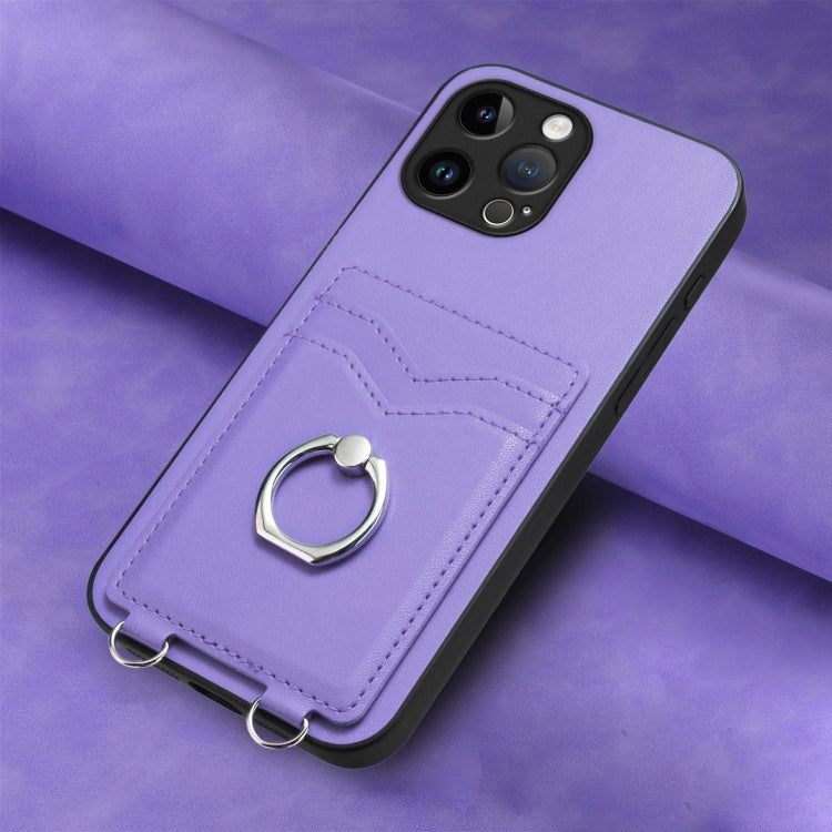 For iPhone 13 Pro Max R20 Ring Card Holder Phone Case