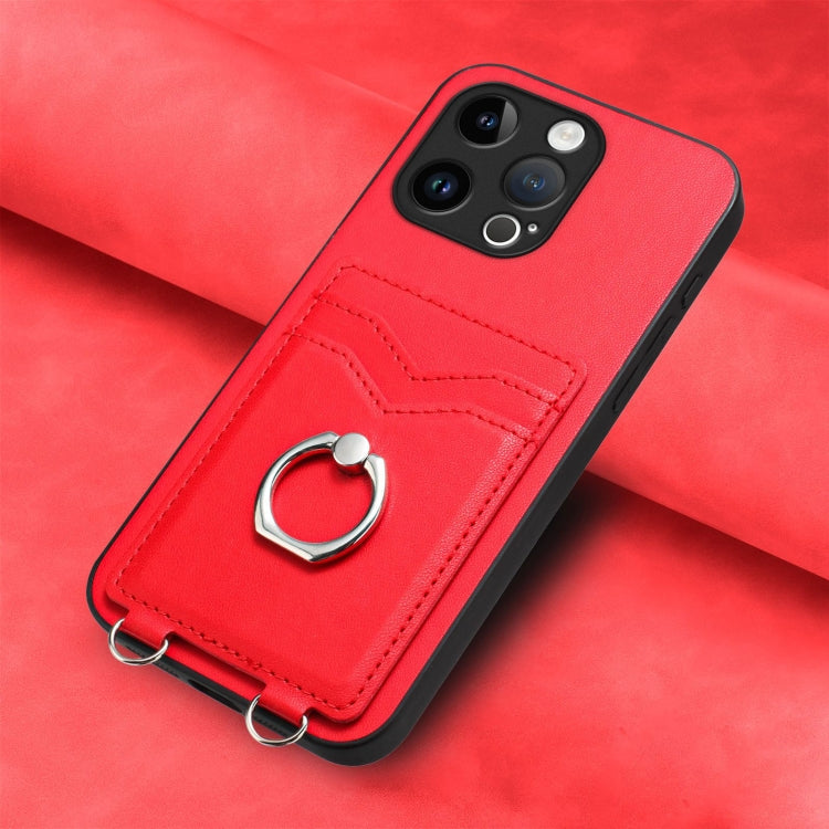 For iPhone 13 Pro R20 Ring Card Holder Phone Case