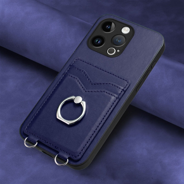 For iPhone 13 Pro R20 Ring Card Holder Phone Case