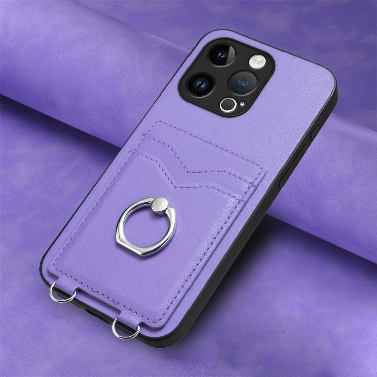 For iPhone 13 Pro R20 Ring Card Holder Phone Case