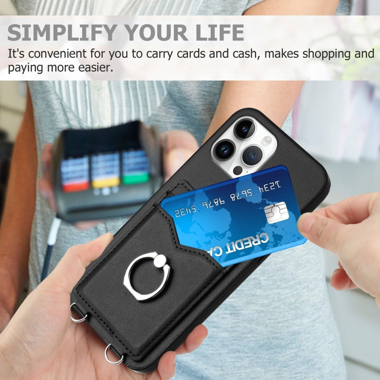 For iPhone 12 Pro Max R20 Ring Card Holder Phone Case