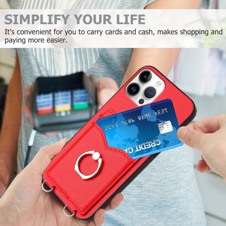 For iPhone 12 Pro Max R20 Ring Card Holder Phone Case