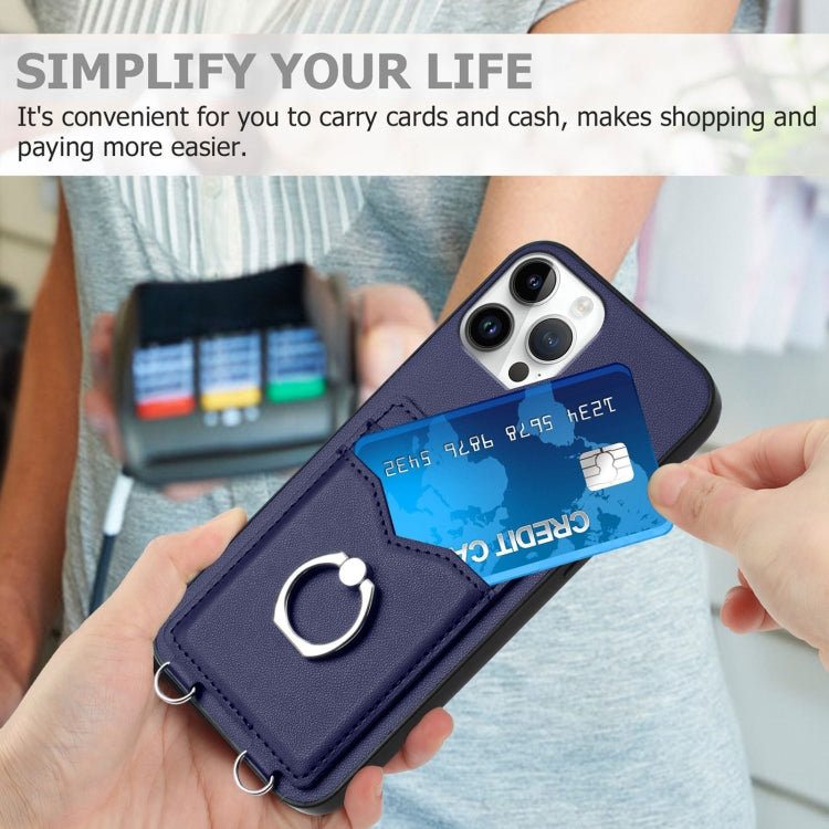 For iPhone 12 Pro Max R20 Ring Card Holder Phone Case