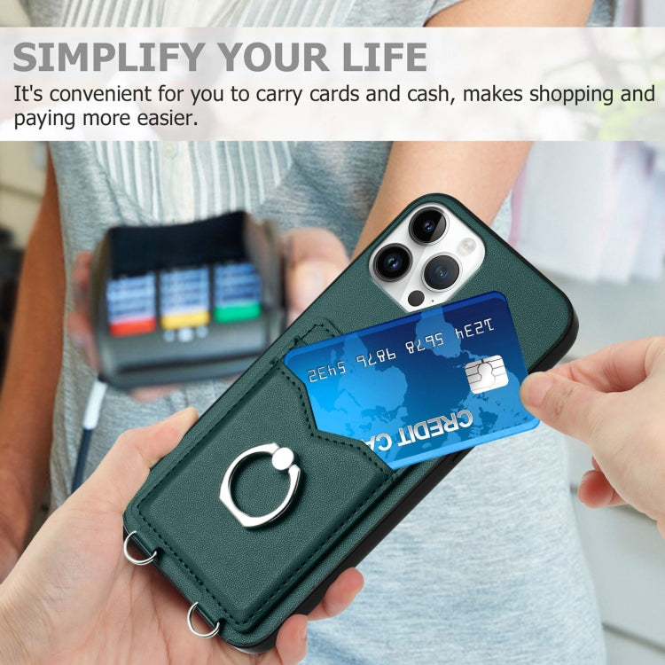For iPhone 12 Pro Max R20 Ring Card Holder Phone Case