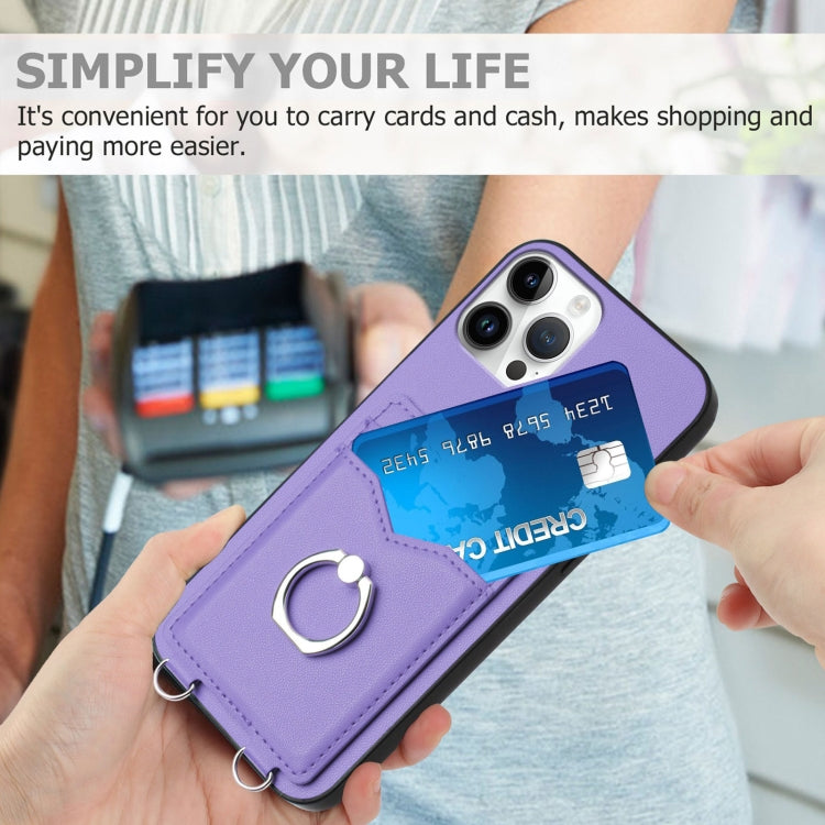 For iPhone 12 Pro Max R20 Ring Card Holder Phone Case