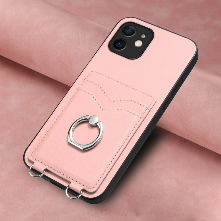 For iPhone 12 mini R20 Ring Card Holder Phone Case