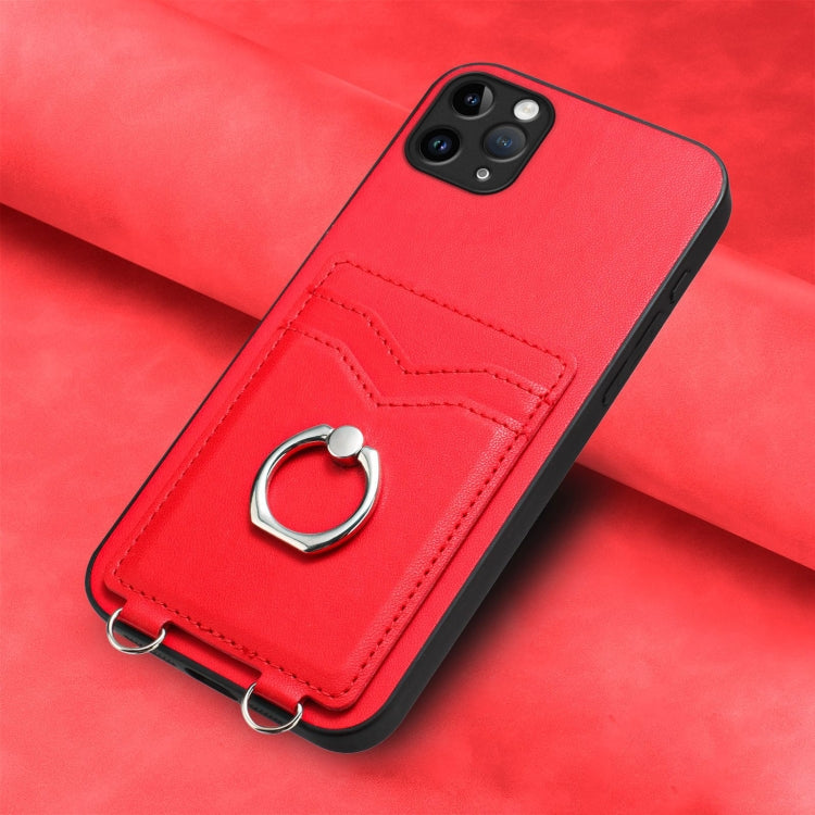For iPhone 11 Pro Max R20 Ring Card Holder Phone Case