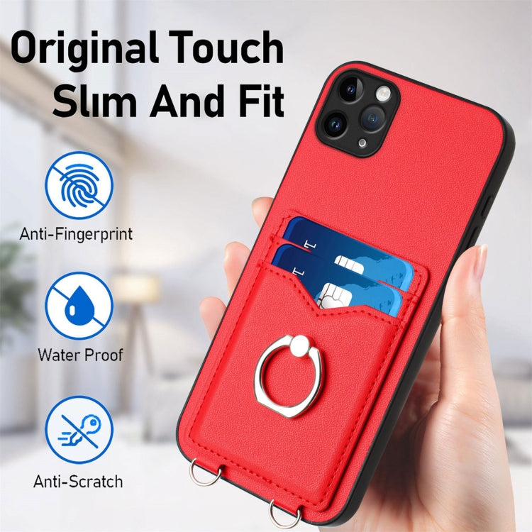 For iPhone 11 Pro Max R20 Ring Card Holder Phone Case