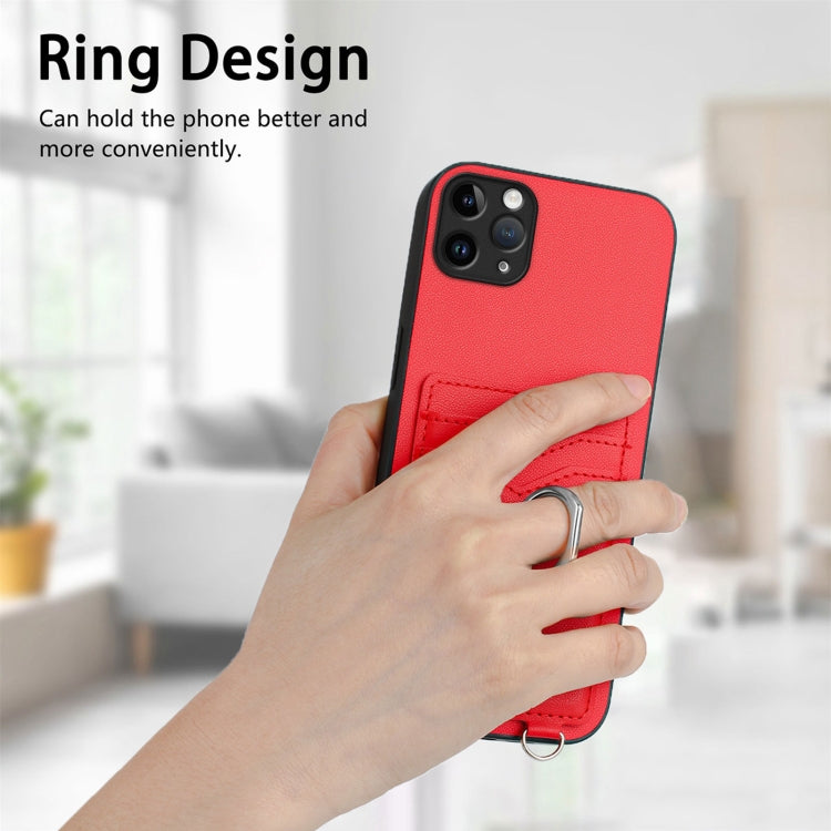 For iPhone 11 Pro Max R20 Ring Card Holder Phone Case