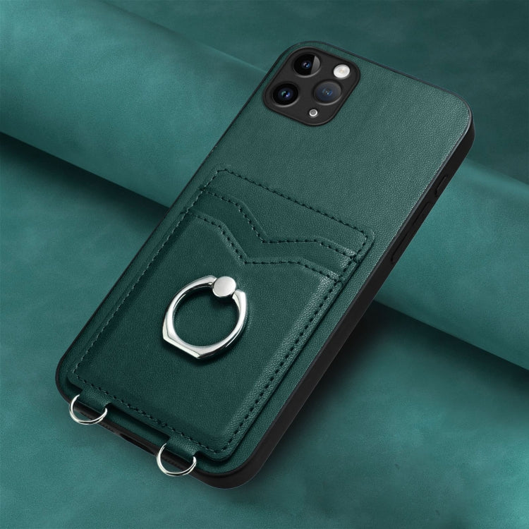For iPhone 11 Pro Max R20 Ring Card Holder Phone Case