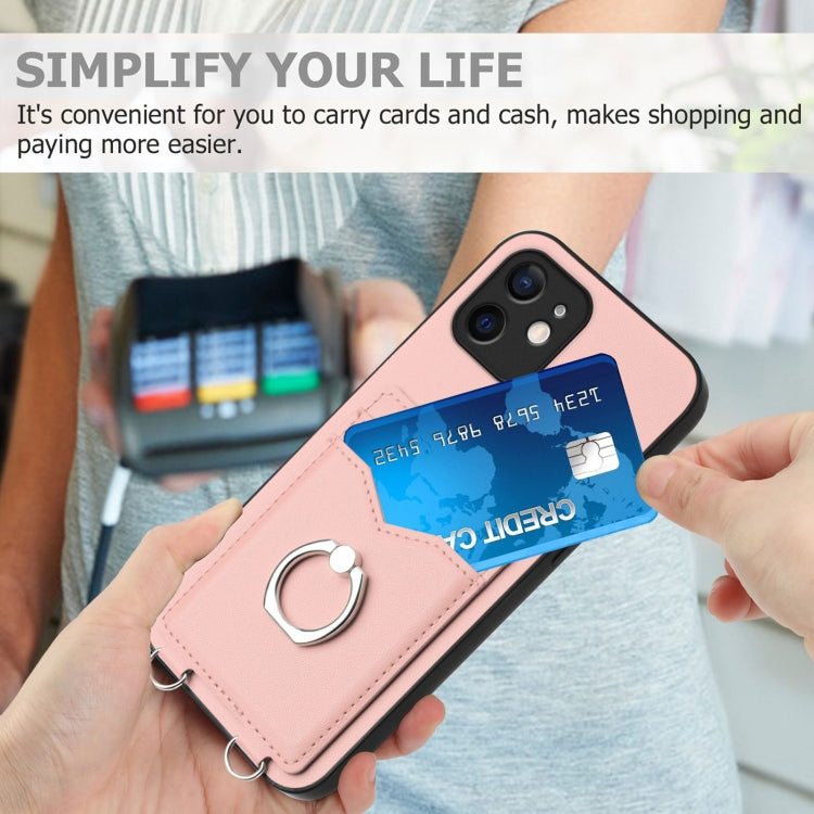 For iPhone 11 R20 Ring Card Holder Phone Case