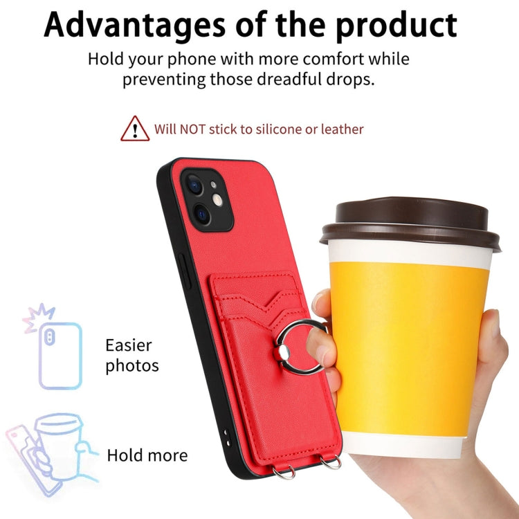 For iPhone 11 R20 Ring Card Holder Phone Case