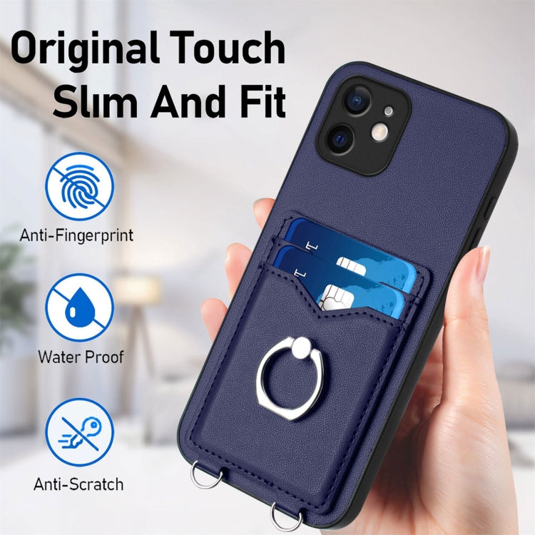 For iPhone 11 R20 Ring Card Holder Phone Case