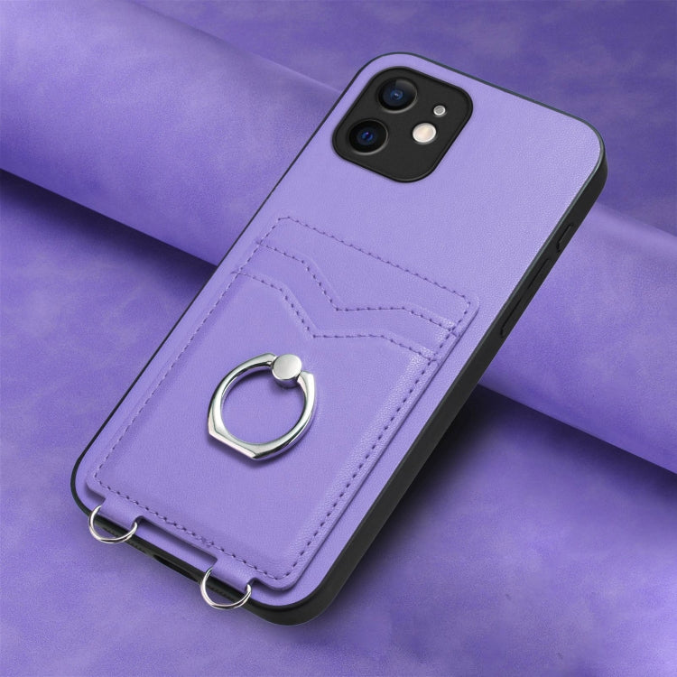 For iPhone 11 R20 Ring Card Holder Phone Case