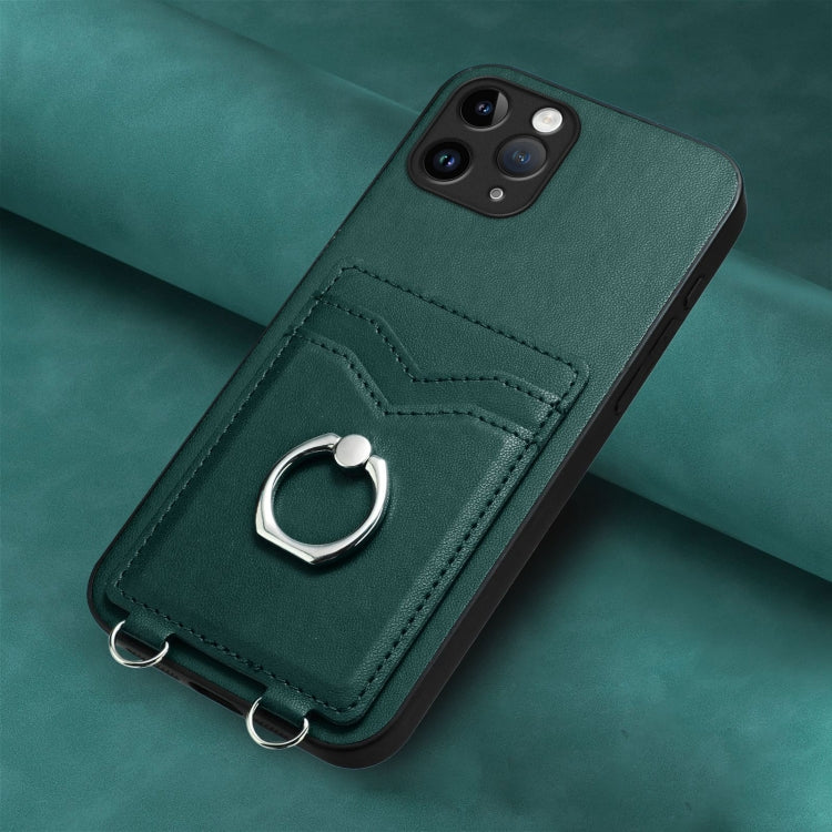 For iPhone 11 Pro R20 Ring Card Holder Phone Case