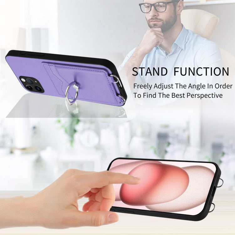 For iPhone 11 Pro R20 Ring Card Holder Phone Case