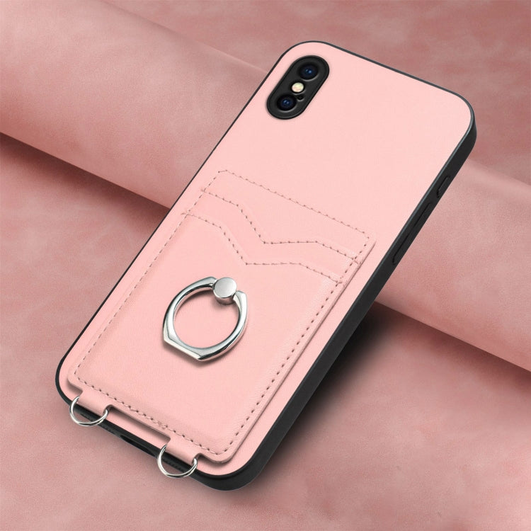 For iPhone XS / X R20 Ring Card Holder Phone Case