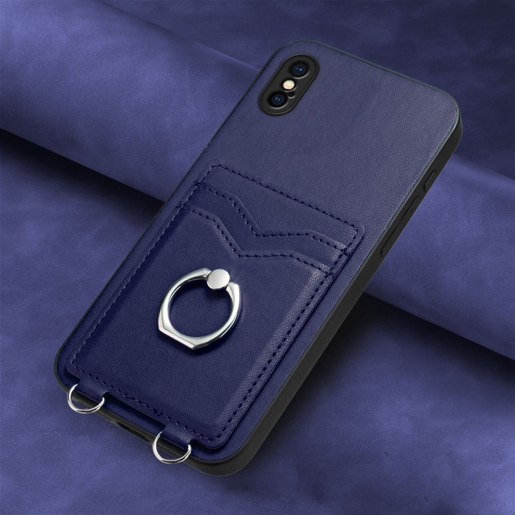 For iPhone XS / X R20 Ring Card Holder Phone Case