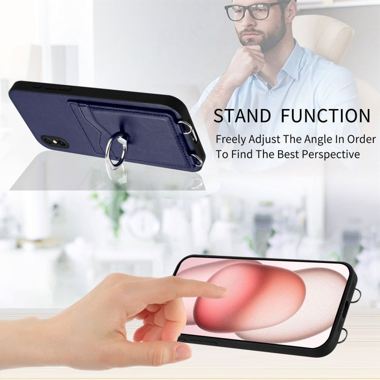 For iPhone XS / X R20 Ring Card Holder Phone Case