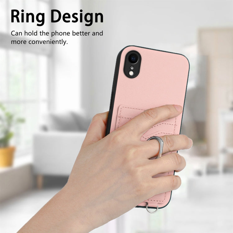 For iPhone XR R20 Ring Card Holder Phone Case