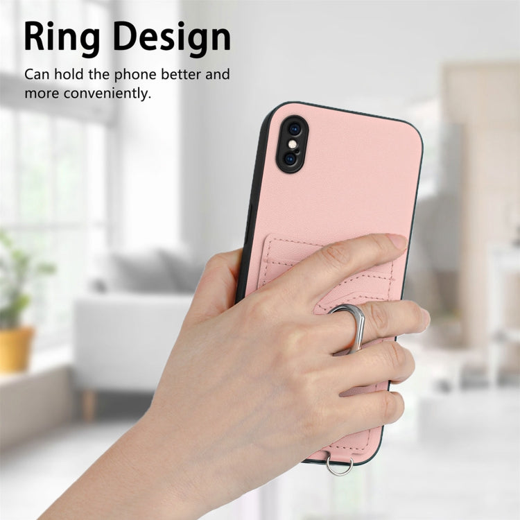 For iPhone XS Max R20 Ring Card Holder Phone Case