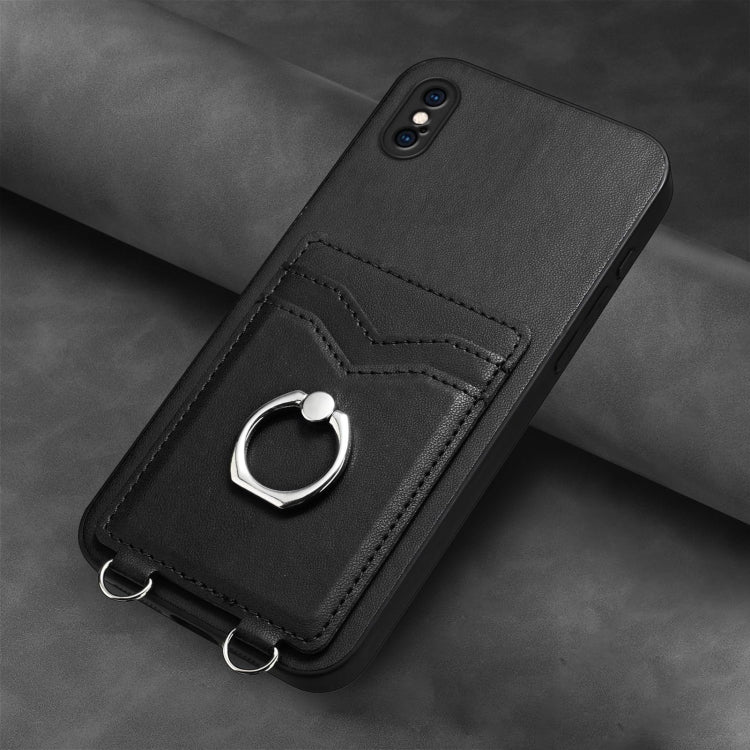 For iPhone XS Max R20 Ring Card Holder Phone Case