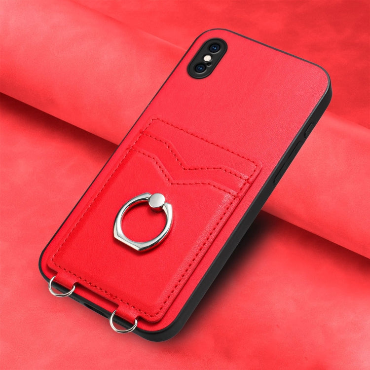 For iPhone XS Max R20 Ring Card Holder Phone Case