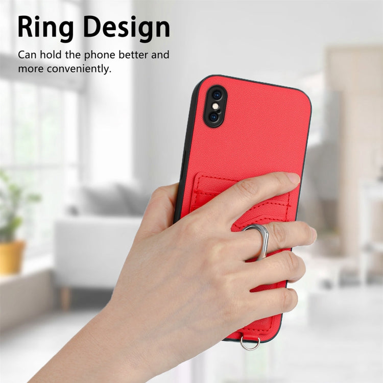 For iPhone XS Max R20 Ring Card Holder Phone Case