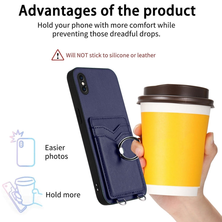 For iPhone XS Max R20 Ring Card Holder Phone Case