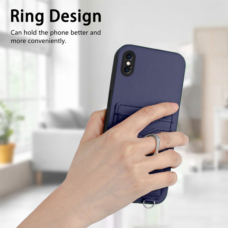 For iPhone XS Max R20 Ring Card Holder Phone Case