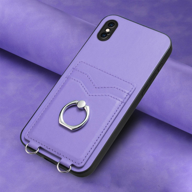 For iPhone XS Max R20 Ring Card Holder Phone Case