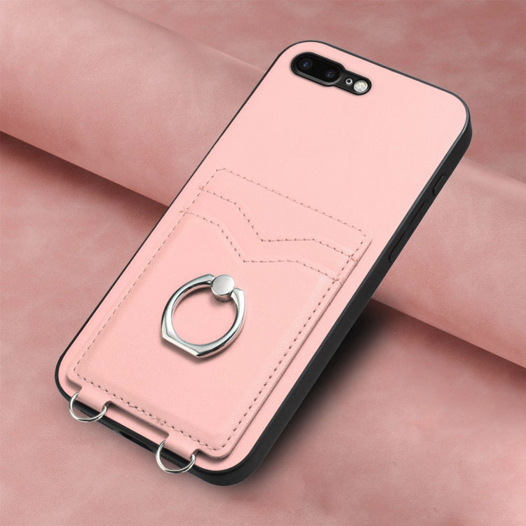 For iPhone 8 Plus / 7 Plus R20 Ring Card Holder Phone Case